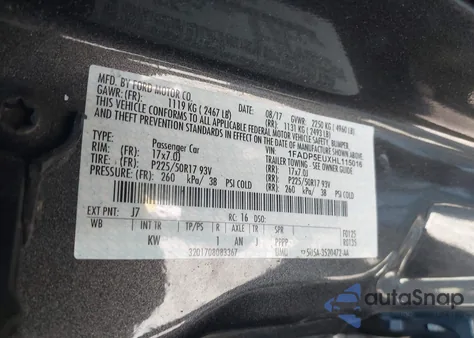 2017 Ford C-Max Energi Se from USA, damaged, VIN 1FADP5EUXHL115016